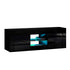Black RGB LED TV Stand Cabinet Entertainment Unit Gloss Furniture 130cm